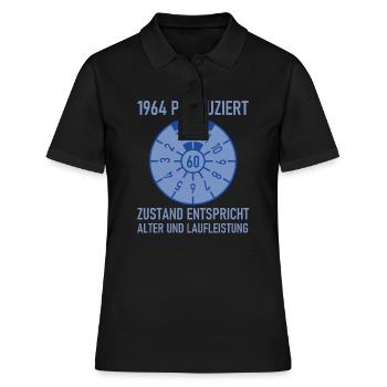 HU Zustand entspricht Alter und Laufleistung Auto - Frauen Polo Shirt - Schwarz - Vorne - Ailine (174cm)