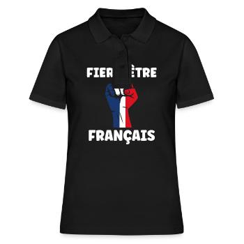 I'm French - Women's Polo Shirt - black - Front - Ailine (174cm)