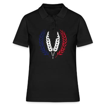 Patriotisches Frankreich - Frauen Polo Shirt - Schwarz - Vorne - Ailine (174cm)