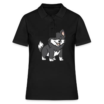 Humour loup - Polo Femme - noir - Devant - Ailine (174cm)