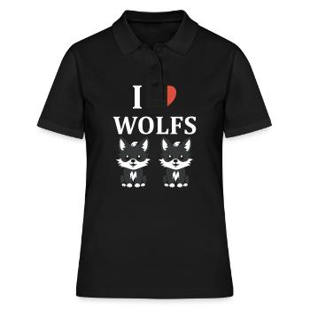 Humour loup - Polo Femme - noir - Devant - Ailine (174cm)