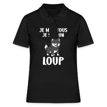 Humour loup - Polo Femme - noir - Devant - Ailine (174cm)