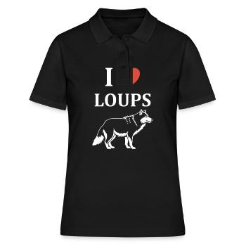 Humour loup - Polo Femme - noir - Devant - Ailine (174cm)