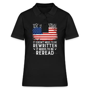 Patriot US Flag Constitution of the USA Needs To - Women's Polo Shirt - black - Front - Ailine (174cm)