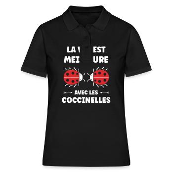 amour Coccinelle - Polo Femme - noir - Devant - Ailine (174cm)