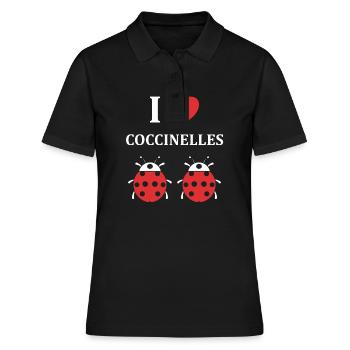 amour Coccinelle - Polo Femme - noir - Devant - Ailine (174cm)