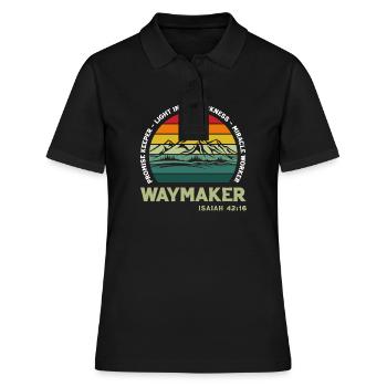Vintage Waymaker Promise Keeper Miracle Worker - Polo Femme - noir - Devant - Ailine (174cm)