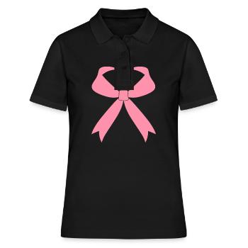Aufklärung über Brustkrebs - Frauen Polo Shirt - Schwarz - Vorne - Ailine (174cm)