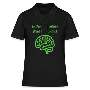 sensibilisation santé mentale - Polo Femme - noir - Devant - Ailine (174cm)