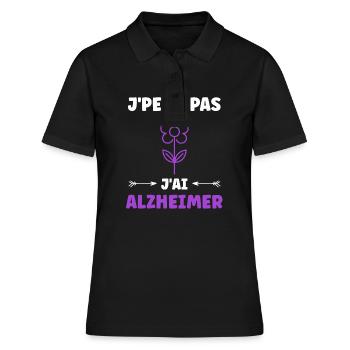 Sensibilisation à la maladie d’Alzheimer - Polo Femme - noir - Devant - Ailine (174cm)