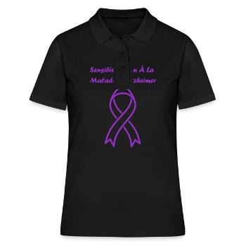 Sensibilisation à la maladie d’Alzheimer - Polo Femme - noir - Devant - Ailine (174cm)