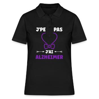 Sensibilisation à la maladie d’Alzheimer - Polo Femme - noir - Devant - Ailine (174cm)