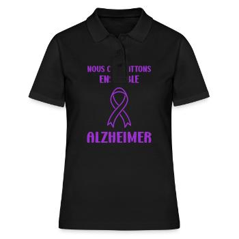 Sensibilisation à la maladie d’Alzheimer - Polo Femme - noir - Devant - Ailine (174cm)