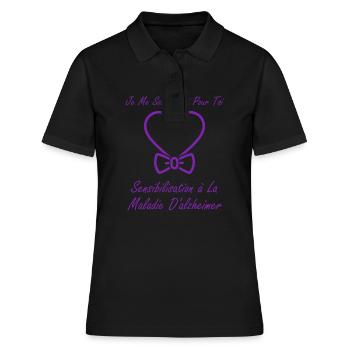 Sensibilisation à la maladie d’Alzheimer - Polo Femme - noir - Devant - Ailine (174cm)
