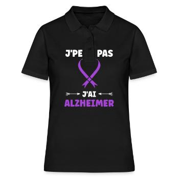 Sensibilisation à la maladie d’Alzheimer - Polo Femme - noir - Devant - Ailine (174cm)