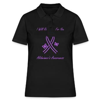 Sensibilisation à la maladie d’Alzheimer - Polo Femme - noir - Devant - Ailine (174cm)