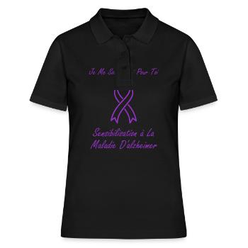 Sensibilisation à la maladie d’Alzheimer - Polo Femme - noir - Devant - Ailine (174cm)