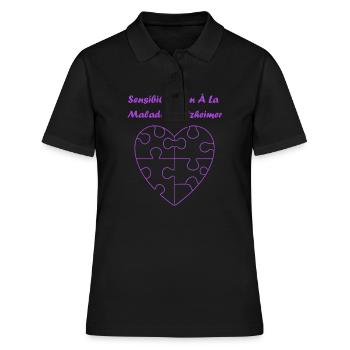 Sensibilisation à la maladie d’Alzheimer - Polo Femme - noir - Devant - Ailine (174cm)