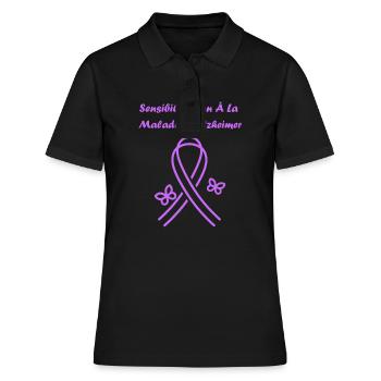 Sensibilisation à la maladie d’Alzheimer - Polo Femme - noir - Devant - Ailine (174cm)