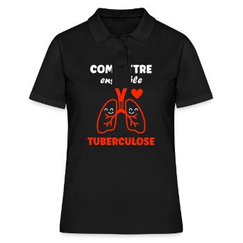Sensibilisation à la tuberculose - Polo Femme - noir - Devant - Ailine (174cm)