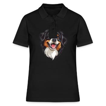 Épagneul tibétain | Épagneul tibétain | Illustration de dessin animé - Polo Femme - noir - Devant - Ailine (174cm)