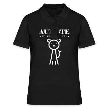sensibilisation a l'autisme autiste - Polo Femme - noir - Devant - Ailine (174cm)