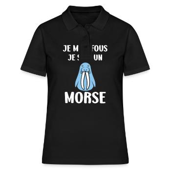Animal humour Morse - Polo Femme - noir - Devant - Ailine (174cm)