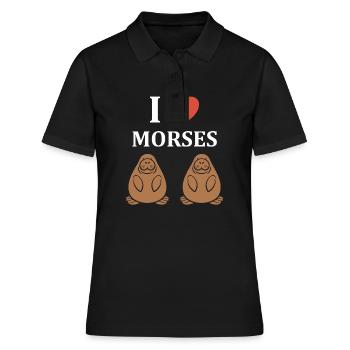 Animal humour Morse - Polo Femme - noir - Devant - Ailine (174cm)