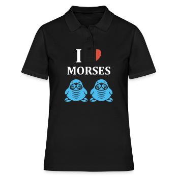 Animal humour Morse - Polo Femme - noir - Devant - Ailine (174cm)