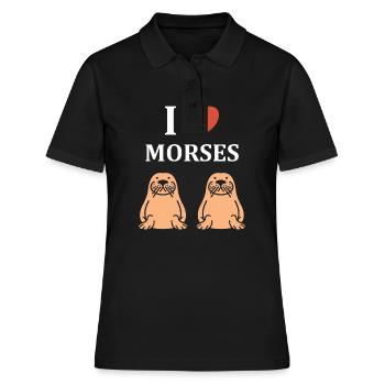 Animal humour Morse - Polo Femme - noir - Devant - Ailine (174cm)