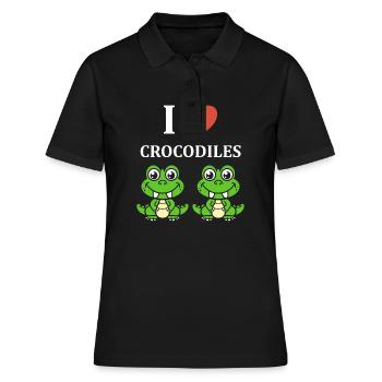Humour Crocodile - Polo Femme - noir - Devant - Ailine (174cm)