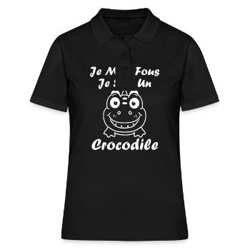 Humour Crocodile - Polo Femme - noir - Devant - Ailine (174cm)
