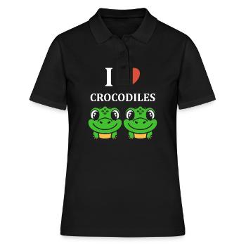 Humour Crocodile - Polo Femme - noir - Devant - Ailine (174cm)