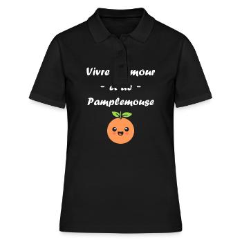 Humour Pamplemousse - Polo Femme - noir - Devant - Ailine (174cm)