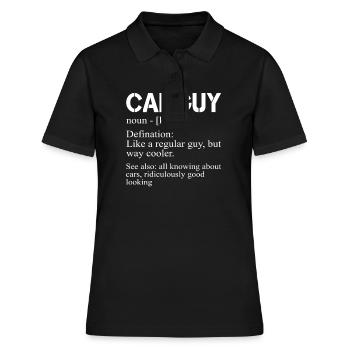 Funny Car Guy T-shirt Car Guy Definition Gear Head - Women's Polo Shirt - black - Front - Ailine (174cm)