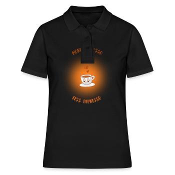Espresso, Café, Café, Latte, Idée cadeau, Fun - Polo Femme - noir - Devant - Ailine (174cm)