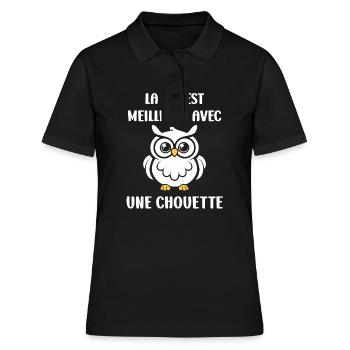 Netter Humor - Frauen Polo Shirt - Schwarz - Vorne - Ailine (174cm)