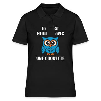 Netter Humor - Frauen Polo Shirt - Schwarz - Vorne - Ailine (174cm)