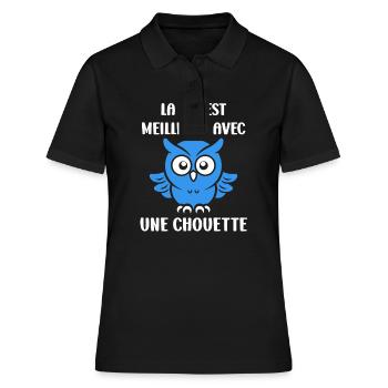 Netter Humor - Frauen Polo Shirt - Schwarz - Vorne - Ailine (174cm)