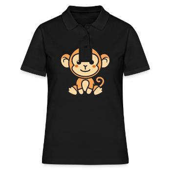 Singe - Polo Femme - noir - Devant - Ailine (174cm)