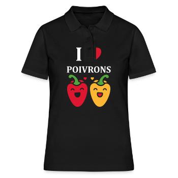 Humour poivron - Polo Femme - noir - Devant - Ailine (174cm)