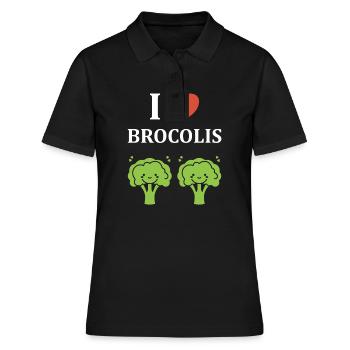 humour brocoli - Polo Femme - noir - Devant - Ailine (174cm)