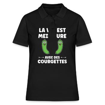 courgette - Polo Femme - noir - Devant - Ailine (174cm)