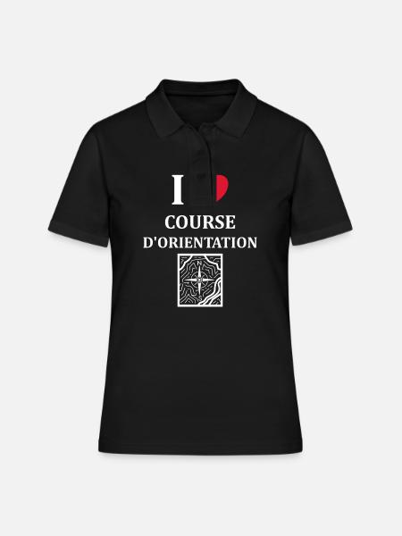 course d'orientation - Polo Femme - noir