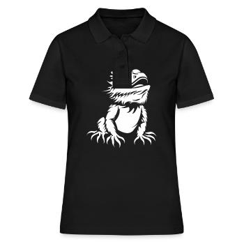 Bearded Dragon - Women's Polo Shirt - black - Front - Ailine (174cm)