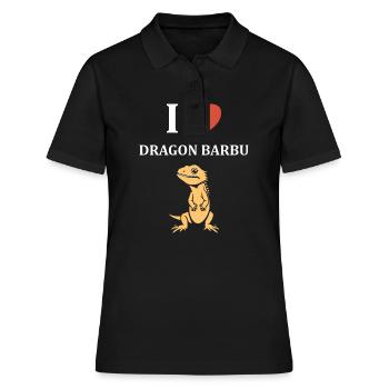 Dragon barbu - Polo Femme - noir - Devant - Ailine (174cm)