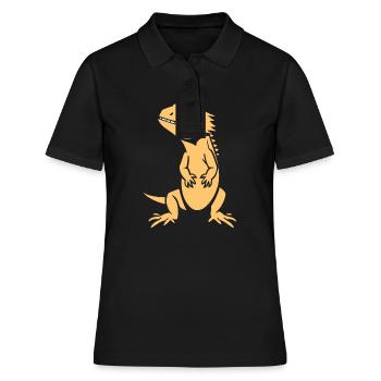 Bearded Dragon - Women's Polo Shirt - black - Front - Ailine (174cm)
