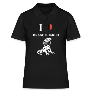 Dragon barbu - Polo Femme - noir - Devant - Ailine (174cm)