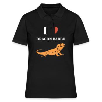 Dragon barbu - Polo Femme - noir - Devant - Ailine (174cm)