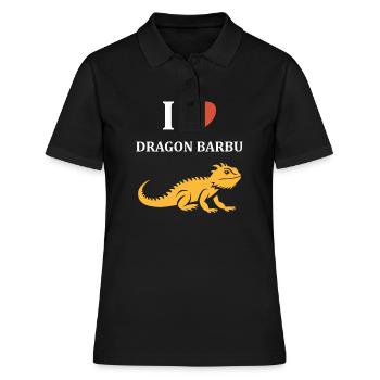 Dragon barbu - Polo Femme - noir - Devant - Ailine (174cm)